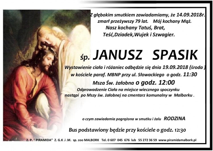 Zmarł Janusz Spasik. Żył 79 lat.