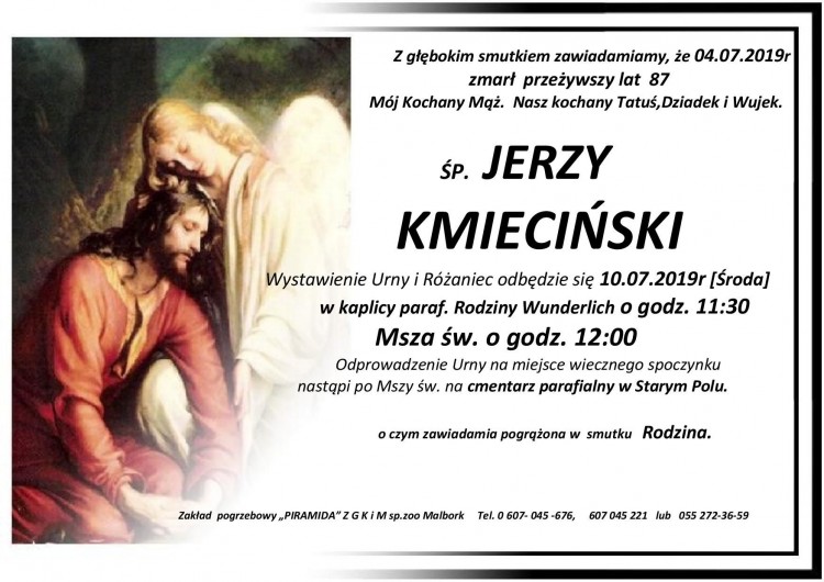 Zmarł Jerzy Kmieciński. Żył 87 lat