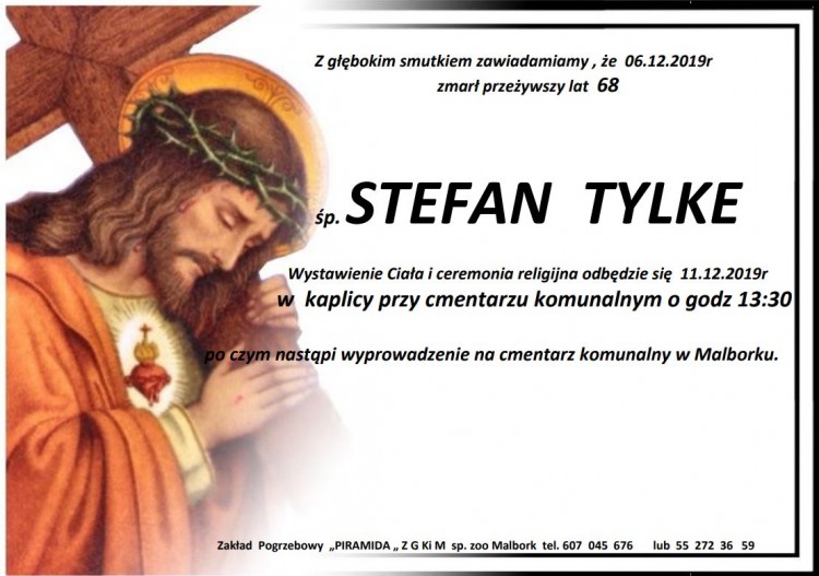 Zmarł Stefan Tylke. Żył 68 lat.