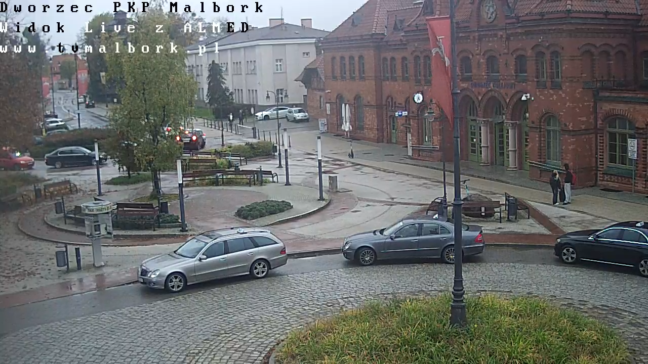 Dworzec PKP Malbork LIVE - Rondo Przewodników Malborskich - ul. Dworcowa.…