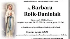 Zmarła Barbara Roik-Danielak. Miała 68 lat.