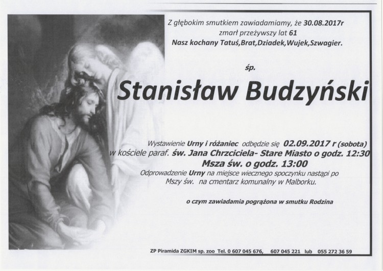 Zmarł Stanisław Budzyński. Żył 61 lat