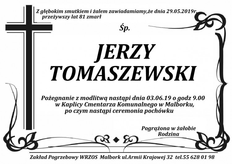 Zmarł Jerzy Tomaszewski. Żył 81 lat